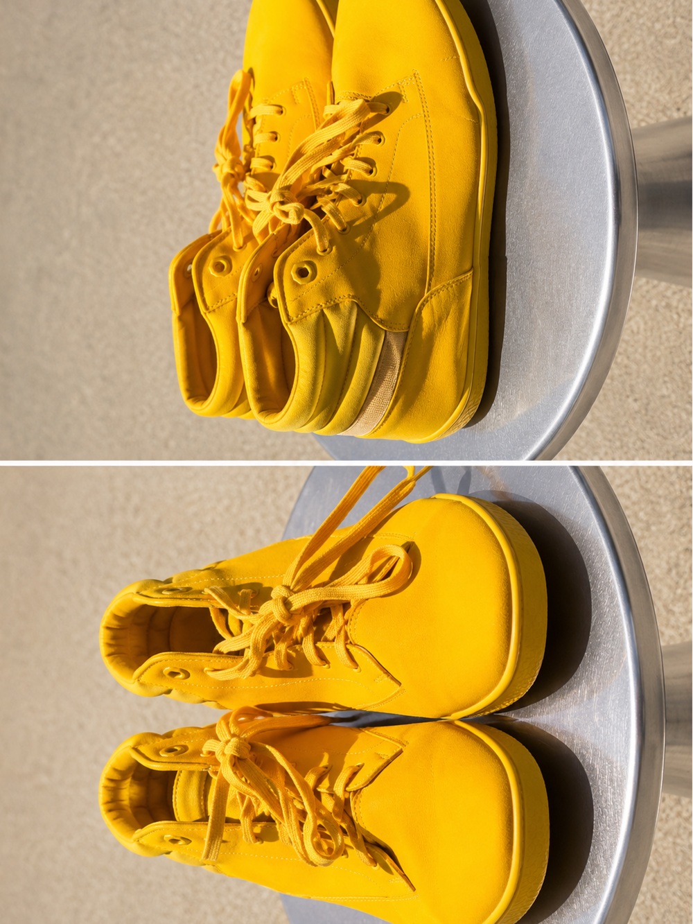 Caterpillar Street Shield Mid Sneakers Men 11 Women 13 Yellow Water Stain Resist